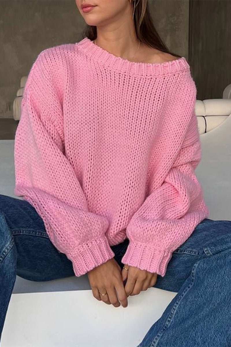 SOKYND Katie Crew Neck Layering Sweater SweaterSOKYND-960023-PIN-S-70551PinkOne Size