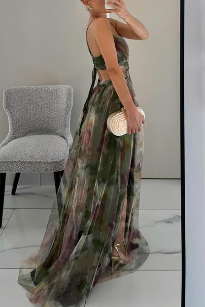 SOKYND Kenza Floral V - Neck Maxi Dress DressGreenXL