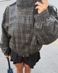 Cazadora bomber vintage de cuadros Laura
