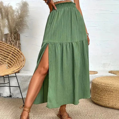 SOKYND Lavinia Bohemian Midi Ruffle Skirt SkirtsSOKYND-276567-BLA-S-41239BlackS