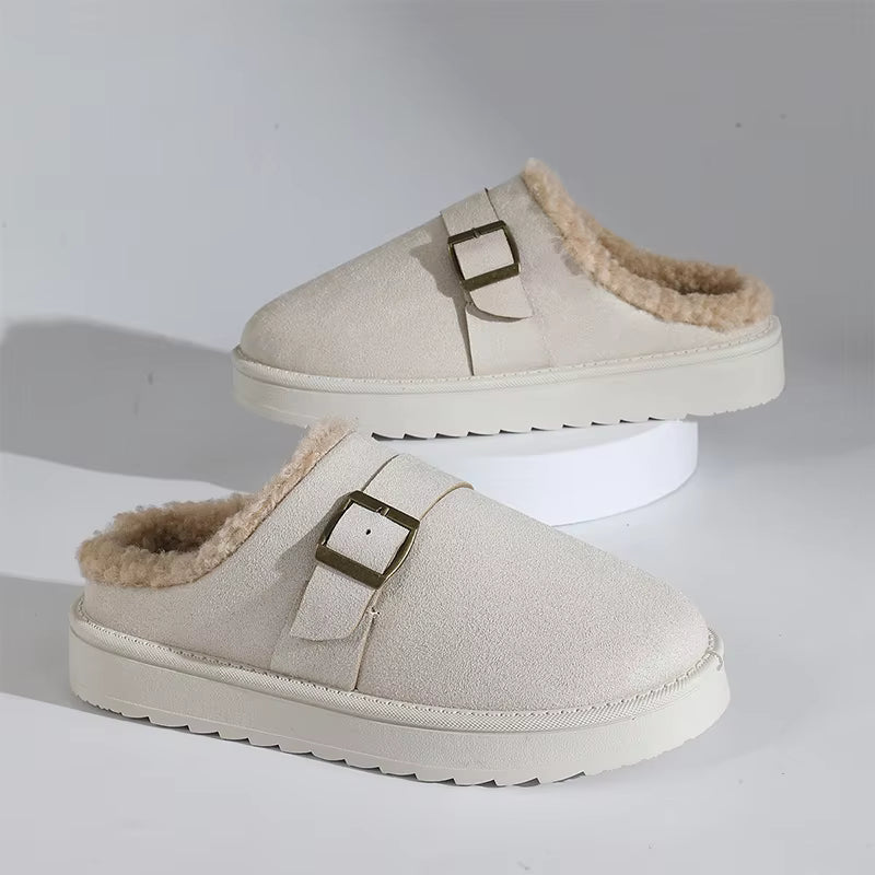 SOKYND Layla Faux Fur Lined Suede Clogs ShoesSOKYND-979991-BEI-39-03159White39