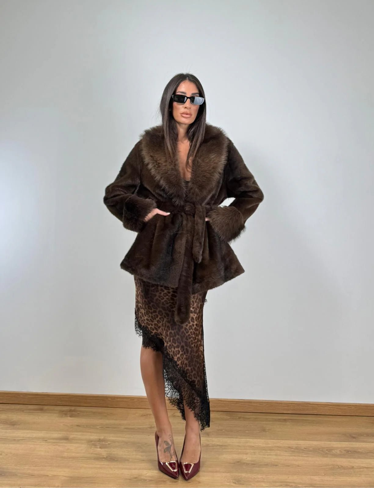 SOKYND Leslie Faux Fur Coat Coats & JacketsBB1767356248749272891MCoffee