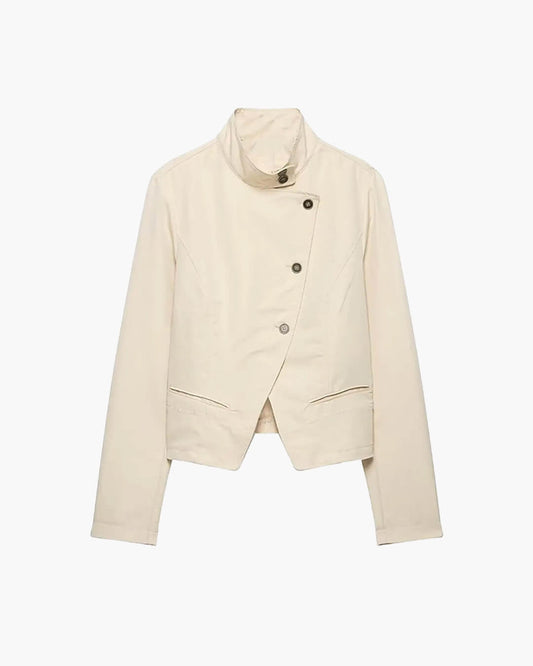 Linda Double-Breasted Funnel Neck Blazer