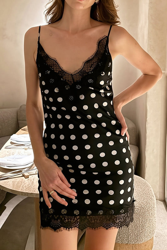 SOKYND Linda Polka Dot Lace Cami Dress DressSOKYND-431191-POL-S-14647Polka DotS