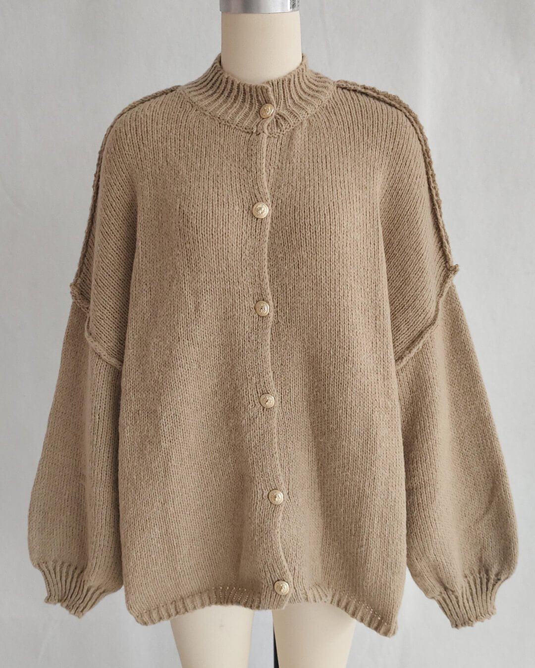 SOKYND Lisa Long Cardigan Knit CardiganSOKYND-458967-KHA-S-27607KhakiS
