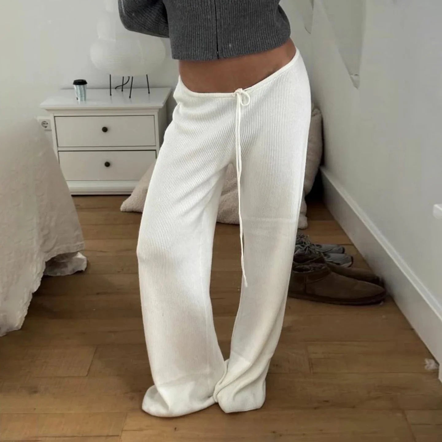 SOKYND Lorena Knitted Lounge Pants PantsSOKYND-447063-WHI-S-54839WhiteS