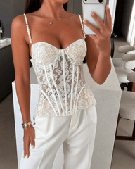 Malina Lace Sheer Bustier Cami