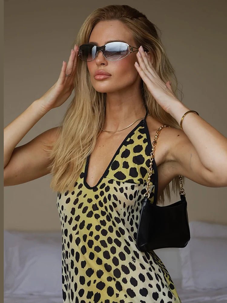SOKYND Mary Leopard Print Halter Maxi Dress DressSOKYND-047191-M-OS-50839M