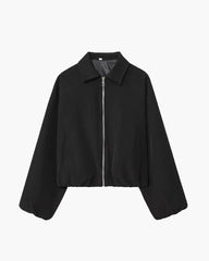 Meera Puff Sleeve Bomber Jacket