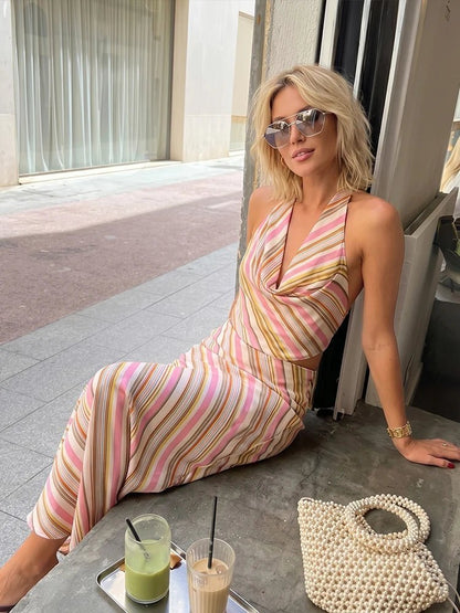 SOKYND Meredith Bohemian Striped Satin Set Matching SetsSOKYND-574679-SET-XS-55223Set (Top + Skirt)XS