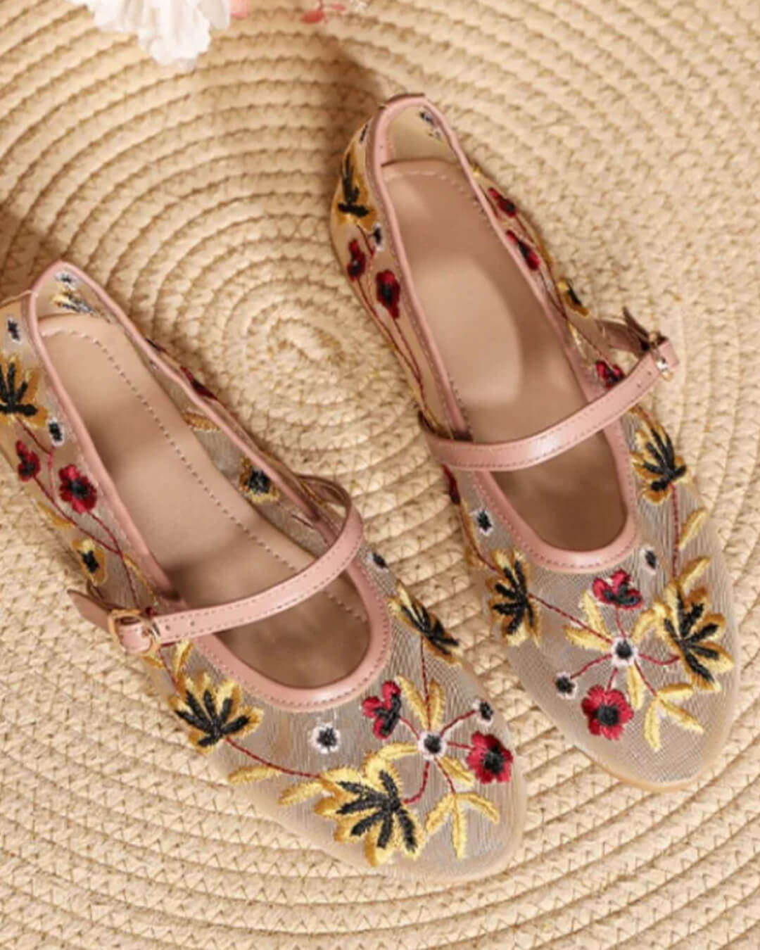 SOKYND Mia Embroidered Ballet Flats ShoesrK1772777205918888761Apricot39