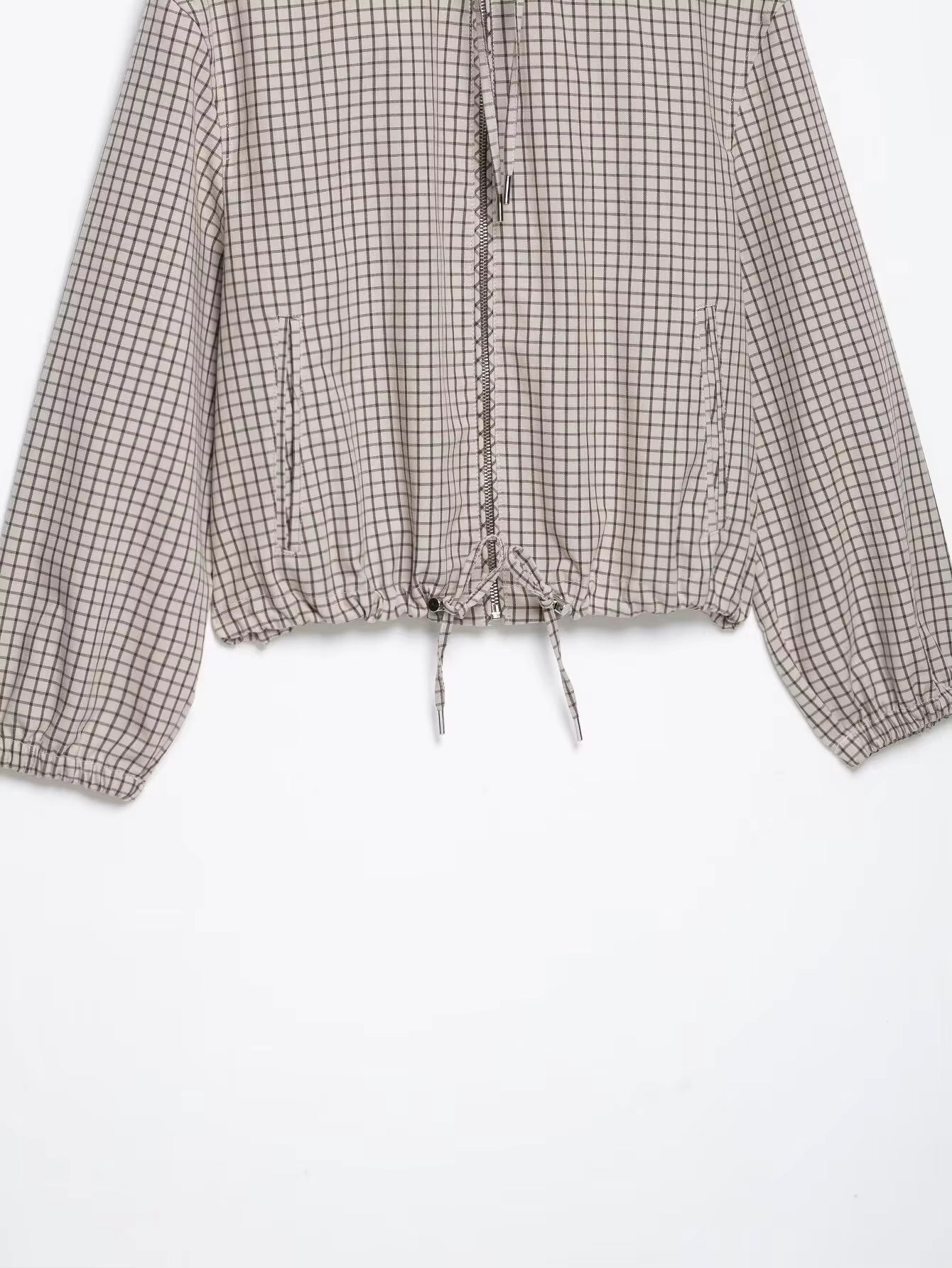 SOKYND Mila Plaid Hooded Cropped Jacket JacketSOKYND-231575-L-OS-33015L