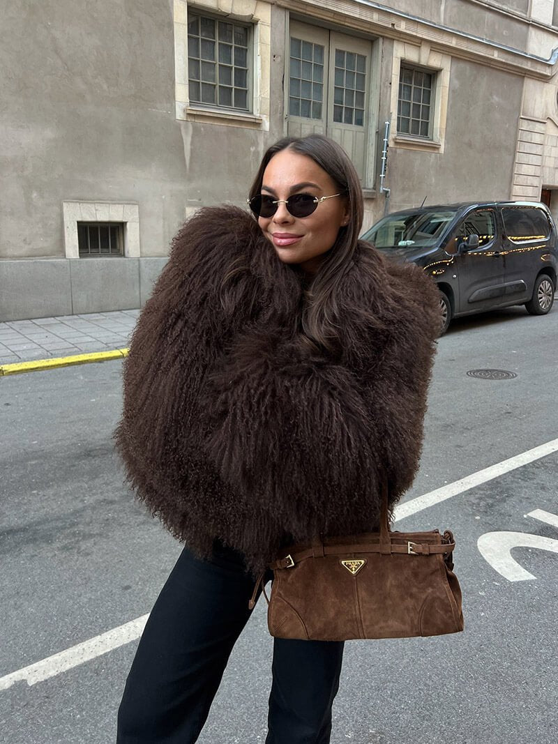 SOKYND Miranda Faux Fur Coat Coats & JacketszX1767356248757656523BrownM