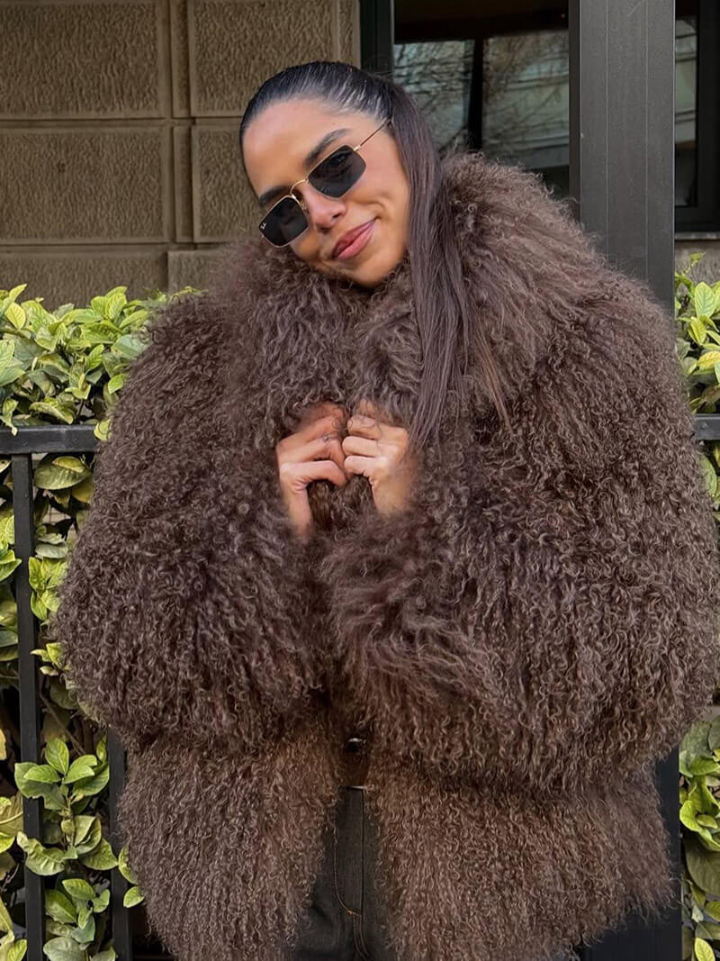 SOKYND Miranda Faux Fur Coat Coats & Jacketski1767356248757527702BrownS