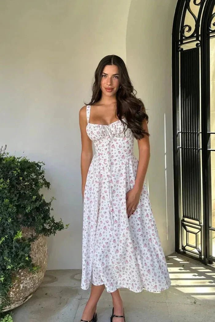 SOKYND Nayeli Corset Midi Dress DressM