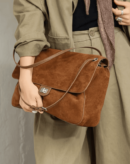 SOKYND Olivia Frosted Leather Retro Tote Bag BagCoffeeS