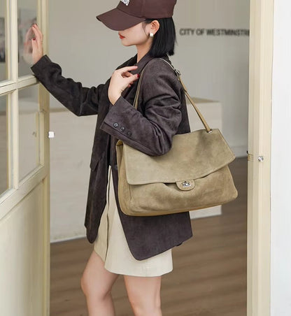 SOKYND Olivia Frosted Leather Retro Tote Bag BagCoffeeS