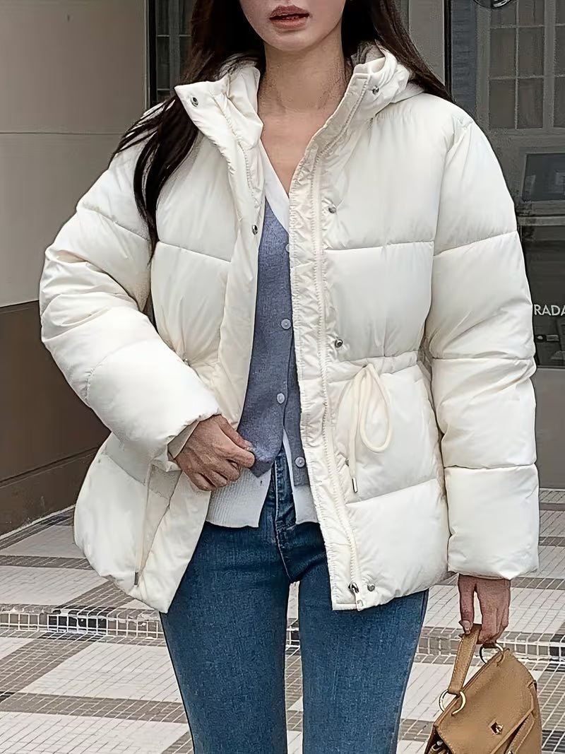 SOKYND Olivia Oversized Drawstring Waist Puffer Jacket JacketSOKYND-246423-PUR-S-34647WhiteS