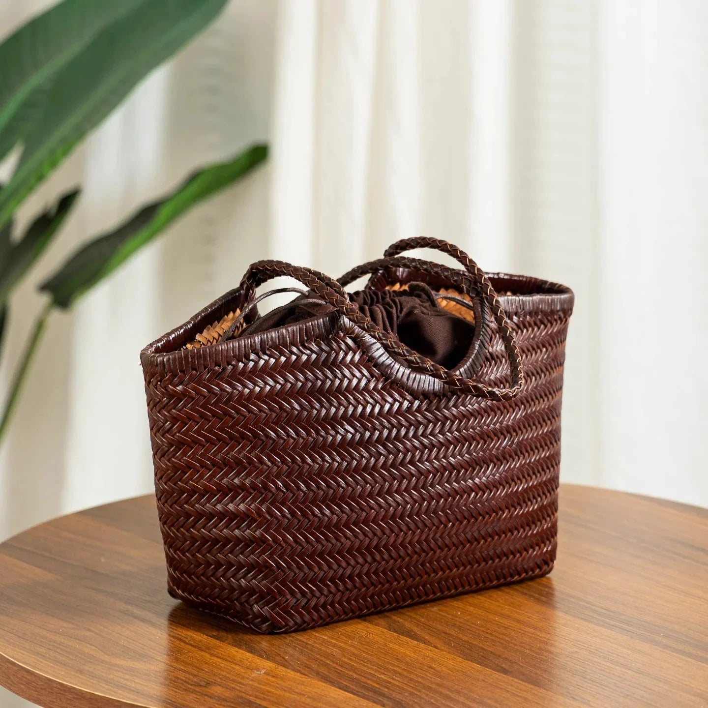 SOKYND Petra Handwoven Leather Tote Bag HandbagsSOKYND-989527-IVO-LARGE-93303IvoryLarge