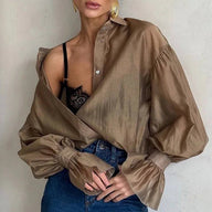 Quintin Flared Sleeve Loose Blouse