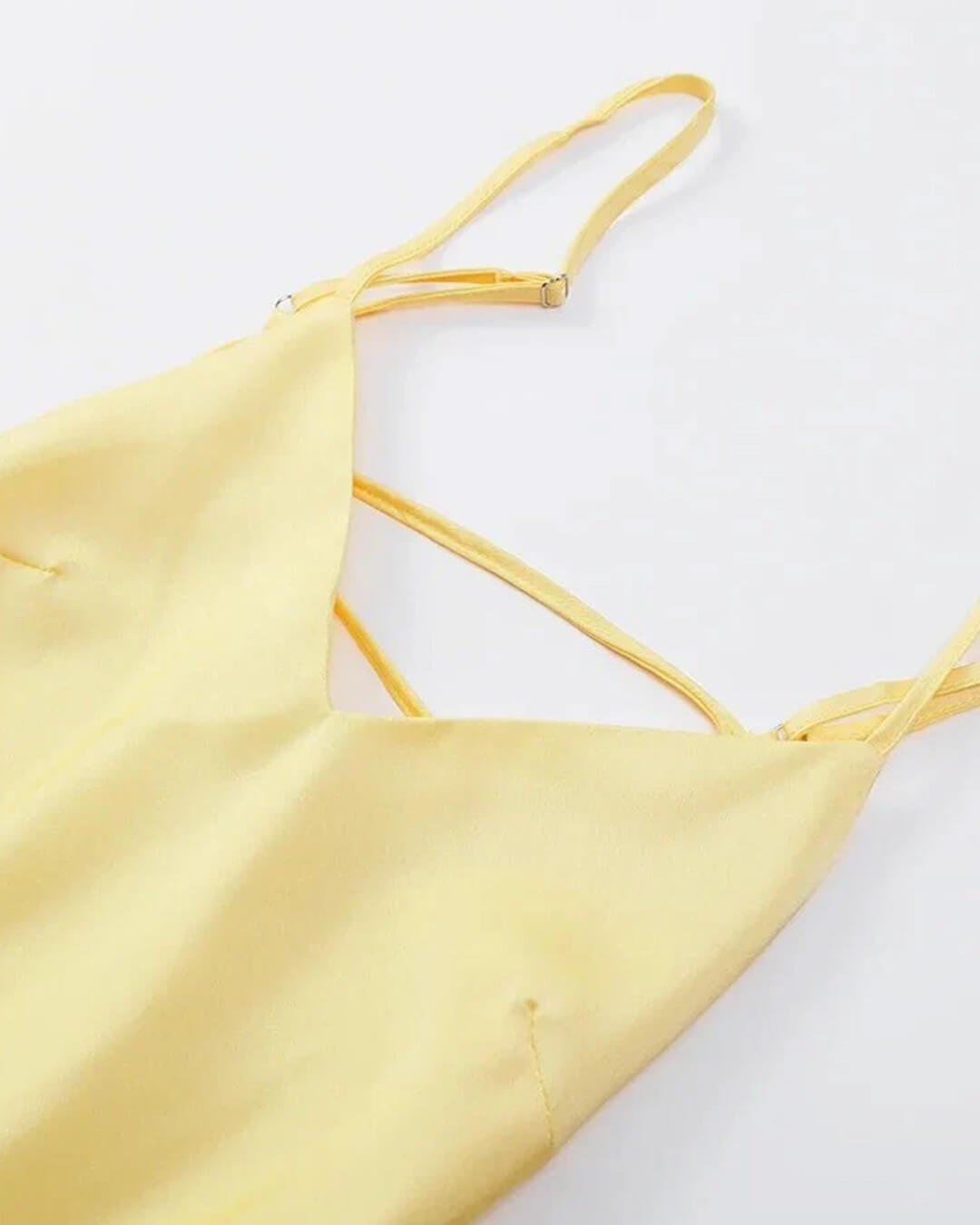 SOKYND Reina Satin Backless Maxi Dress DressYellowXS