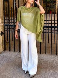 Tahlia Batwing Knitted Shawl Top