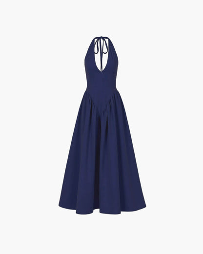 SOKYND Yara Deep Neck Maxi Dress DressClaretS