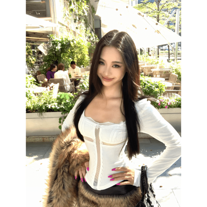 SOKYND Yseult Lace Patchwork Square Neck Crop Top TopsSOKYND-135959-WHI-S-65591WhiteS